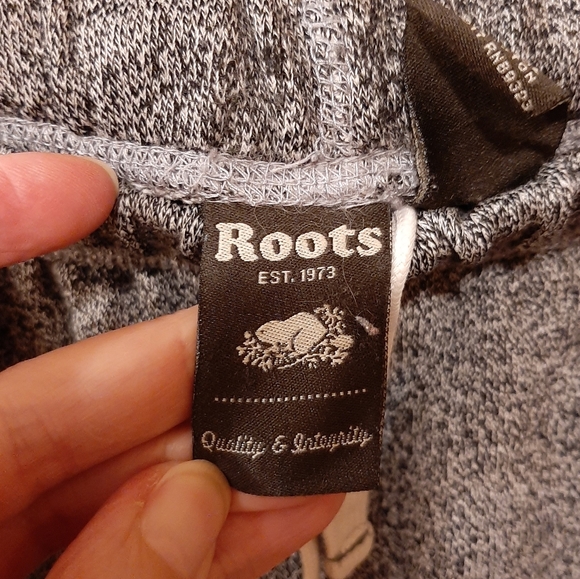 Roots Sweatpants Women's Large Gray Organic Cotton Loungewear Athleisure Joggers - Picture 8 of 9